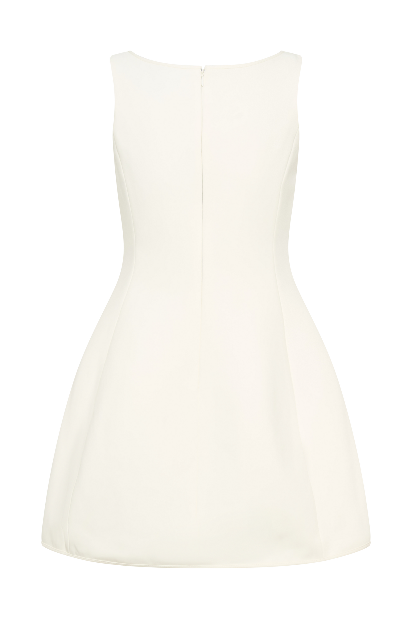 Evelyne -Sleeveless Suiting Mini Dress - Ivory