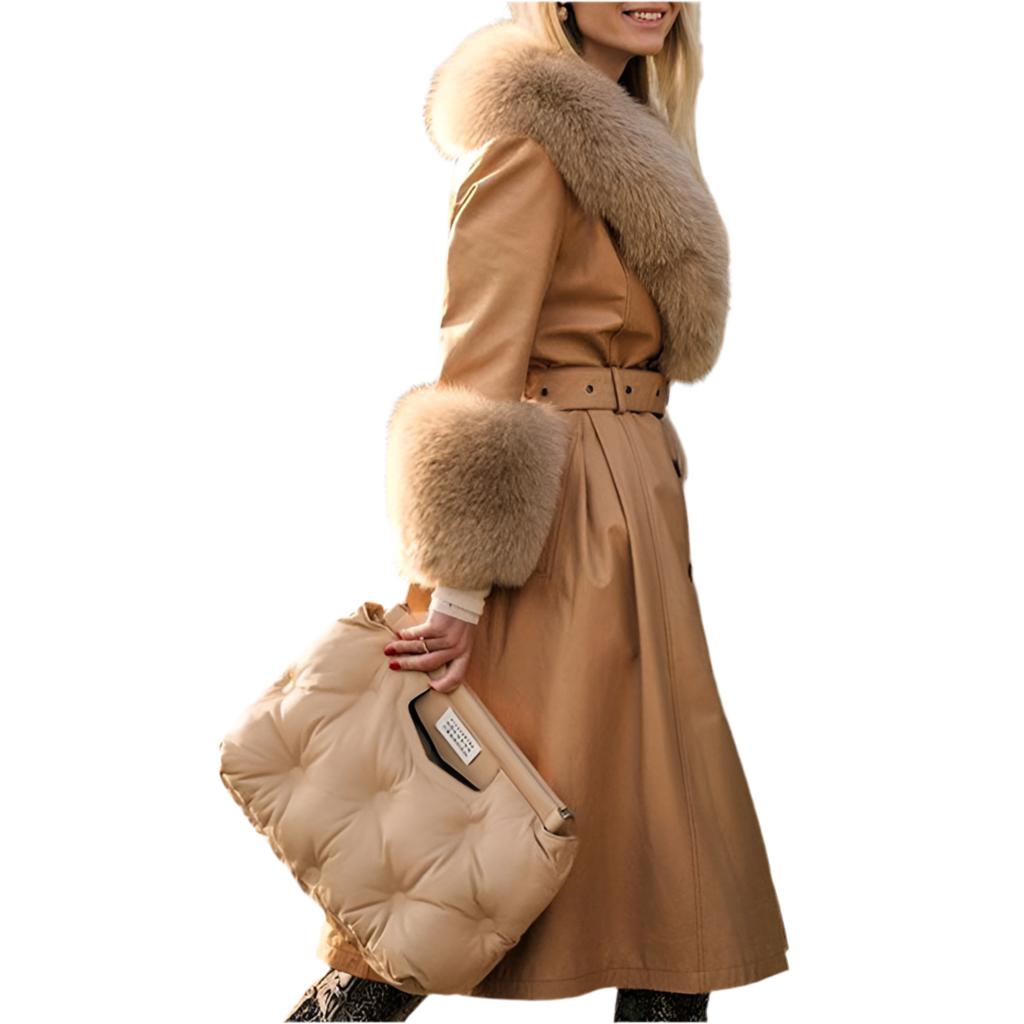 Tatiana -Faux Leather And Fur Coat