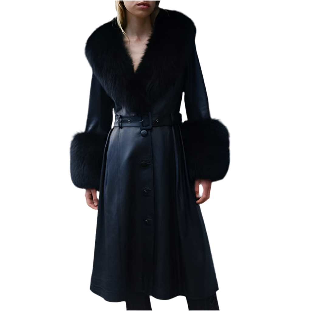 Tatiana -Faux Leather And Fur Coat